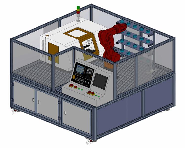 機(jī)器人數(shù)控機(jī)床上下料實訓(xùn)臺